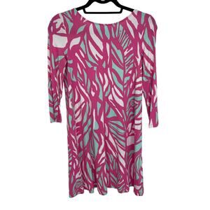 Lilly Pulitzer Ophelia Swing Dress Pink Turquoise White XS